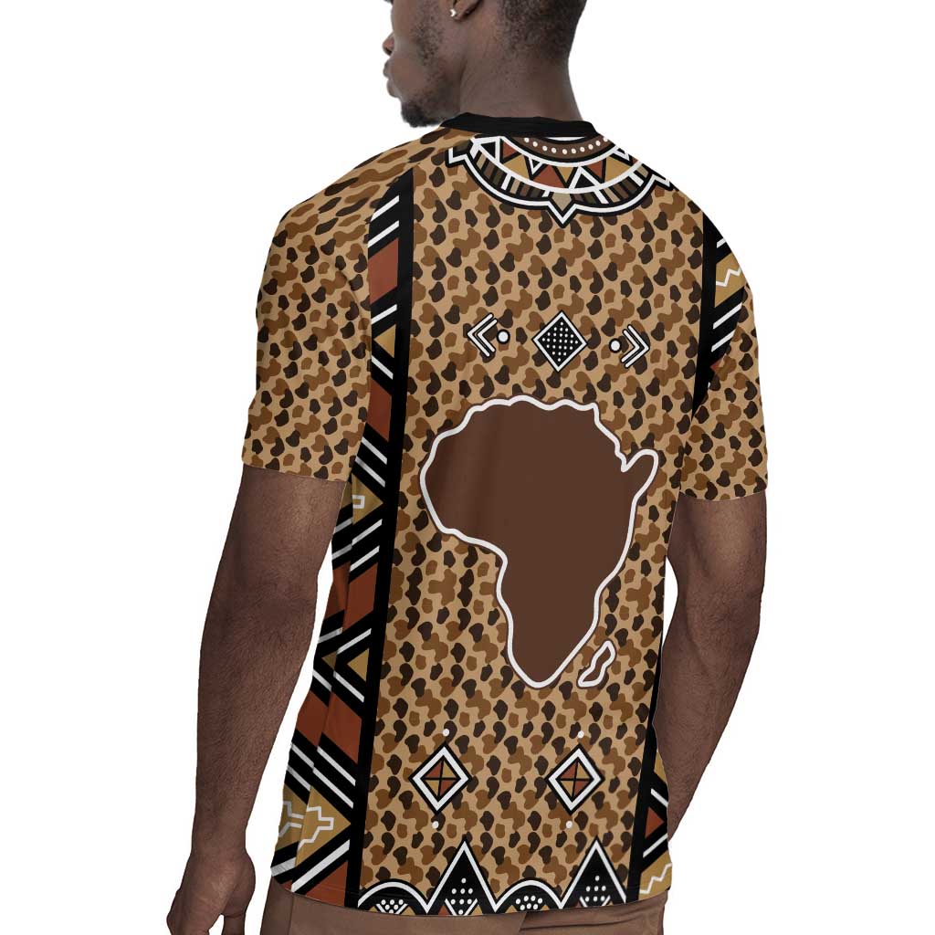 Mali Mud Cloth Leopards Legacy Rugby Jersey African Tribal Pattern - African Pride