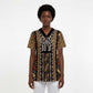 Mali Mud Cloth Leopards Legacy Scrub Top African Tribal Pattern - African Pride
