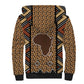 Mali Mud Cloth Leopards Legacy Sherpa Hoodie African Tribal Pattern - African Pride