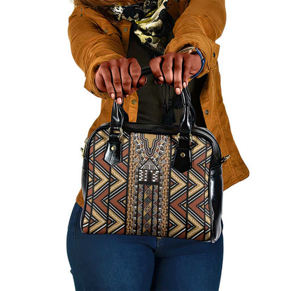 Mali Mud Cloth Leopards Legacy Shoulder Handbag African Tribal Pattern - African Pride