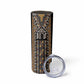 Mali Mud Cloth Leopards Legacy Skinny Tumbler African Tribal Pattern - African Pride