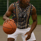 Mali Mud Cloth Leopards Legacy Sleeveless Hoodie African Tribal Pattern - African Pride