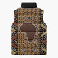Mali Mud Cloth Leopards Legacy Sleeveless Puffer Jacket Tribal Village
