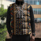 Mali Mud Cloth Leopards Legacy Sleeveless Puffer Jacket Tribal Village