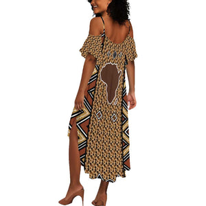 Mali Mud Cloth Leopards Legacy Summer Maxi Dress African Tribal Pattern - African Pride