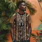 Mali Mud Cloth Leopards Legacy T shirt African Tribal Pattern - African Pride