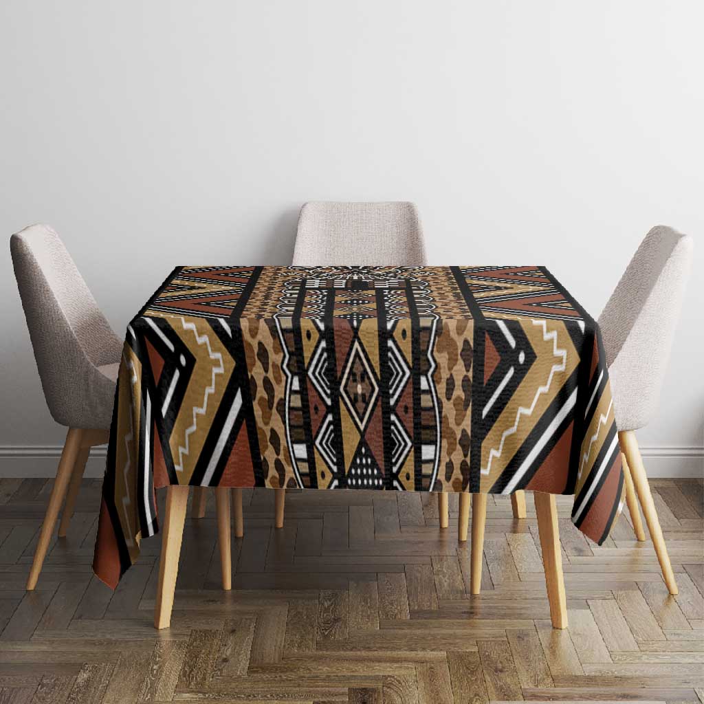 Mali Mud Cloth Leopards Legacy Tablecloth African Tribal Pattern - African Pride
