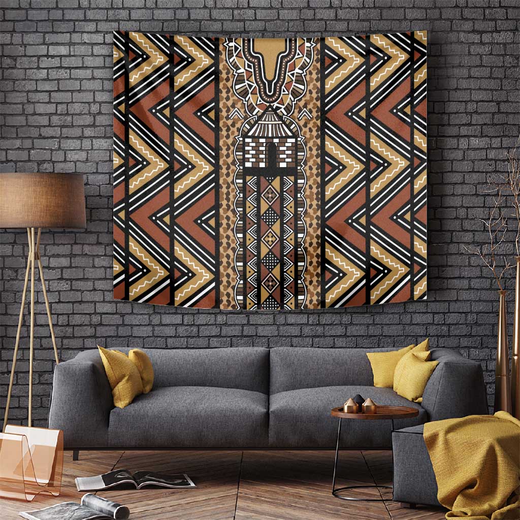 Mali Mud Cloth Leopards Legacy Tapestry African Tribal Pattern - African Pride