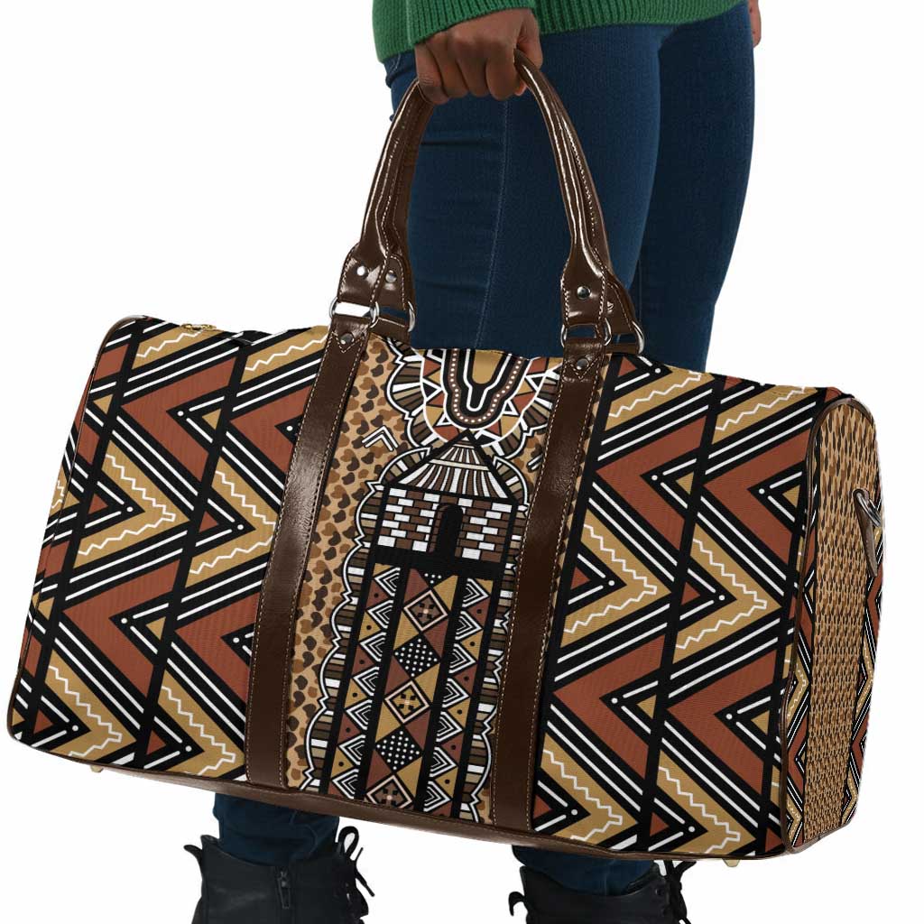 Mali Mud Cloth Leopards Legacy Travel Bag Tribal Village