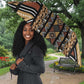 Mali Mud Cloth Leopards Legacy Umbrella Tribal Village