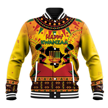 Afro-Americans Kwanzaa Baseball Jacket African Pattern