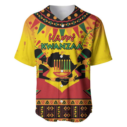 Afro-Americans Kwanzaa Baseball Jersey African Pattern