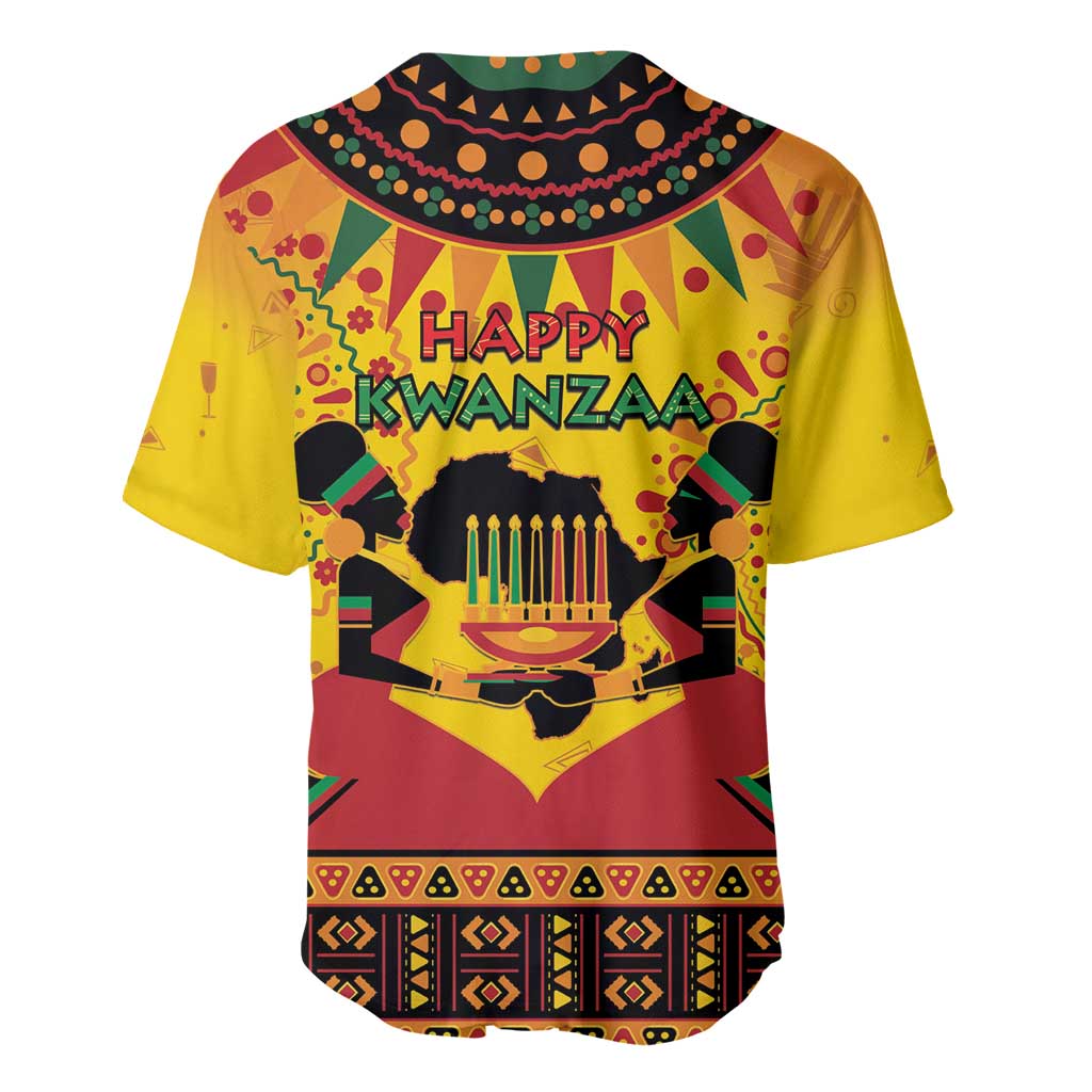 Afro-Americans Kwanzaa Baseball Jersey African Pattern
