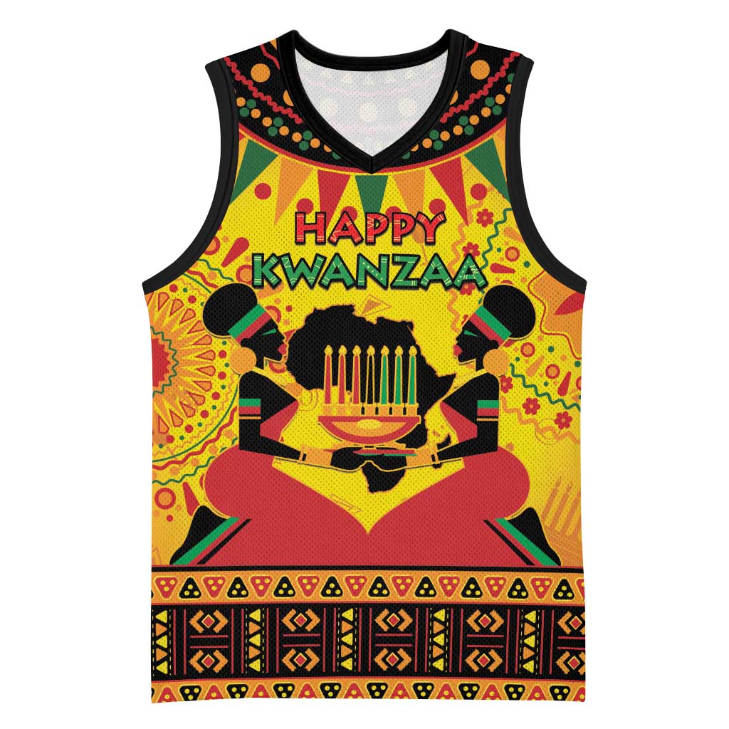 Afro-Americans Kwanzaa Basketball Jersey African Pattern - African Pride