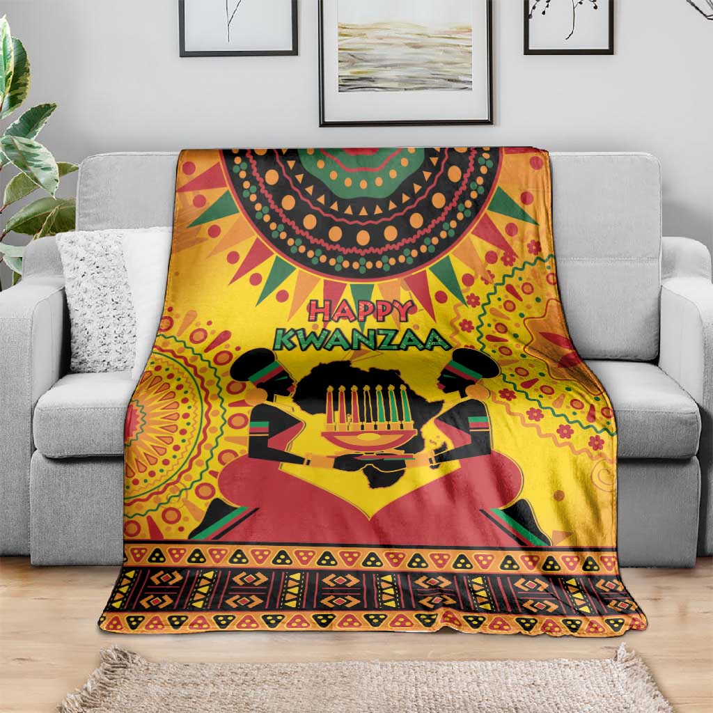 Afro-Americans Kwanzaa Blanket African Pattern