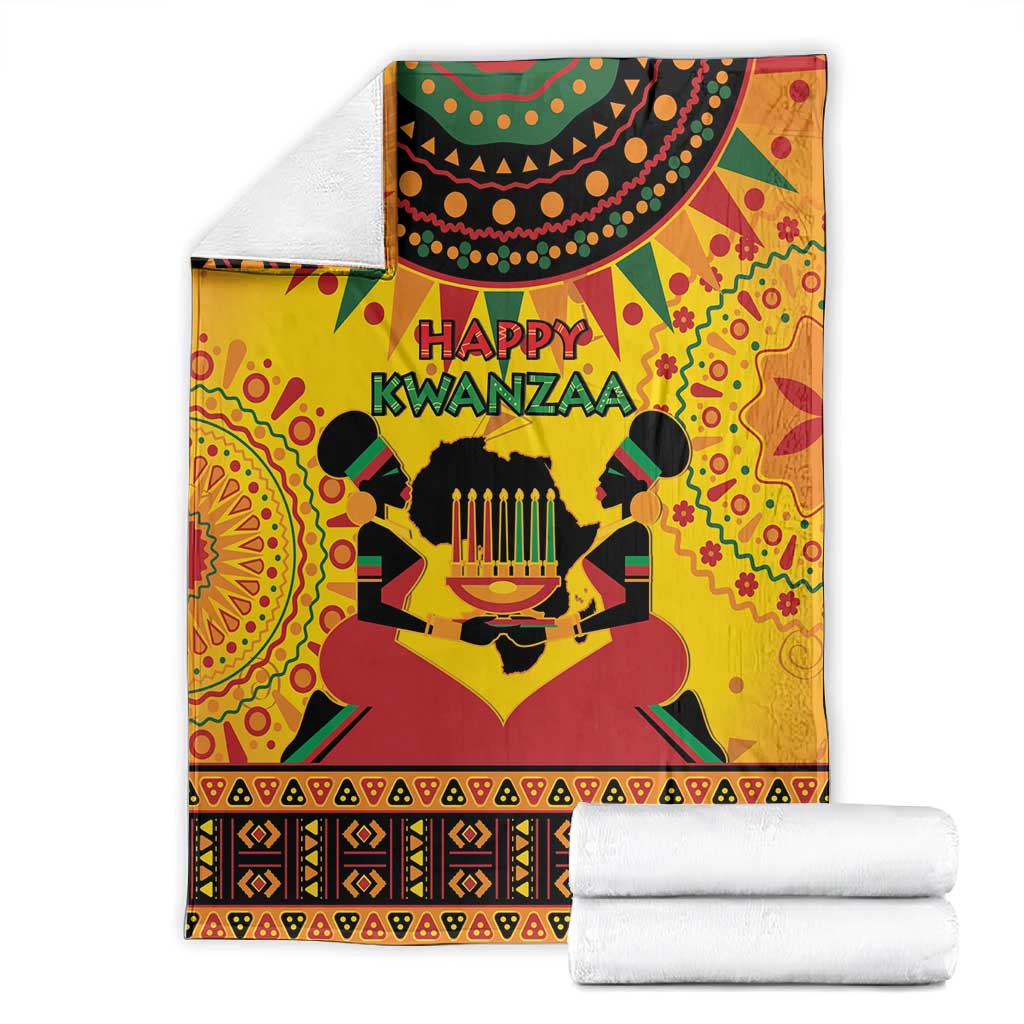 Afro-Americans Kwanzaa Blanket African Pattern