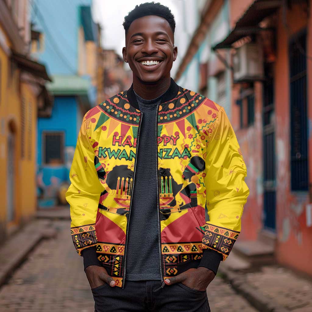 Afro-Americans Kwanzaa Bomber Jacket African Pattern