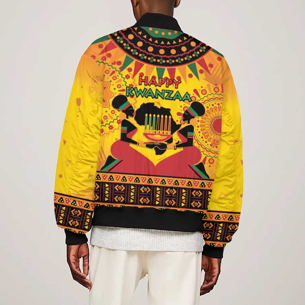 Afro-Americans Kwanzaa Bomber Jacket African Pattern