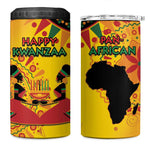 Afro-Americans Kwanzaa 4 in 1 Can Cooler Tumbler African Pattern
