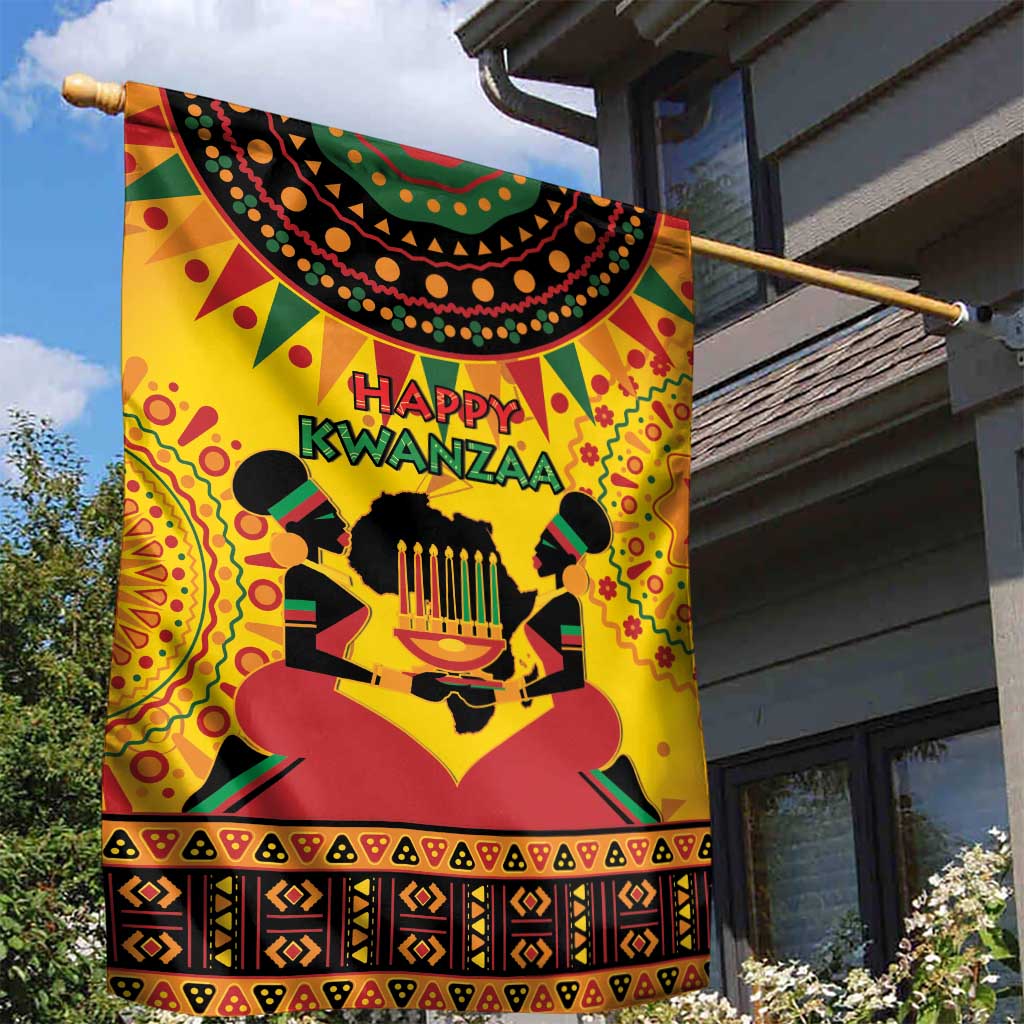 Afro-Americans Kwanzaa Garden Flag African Pattern
