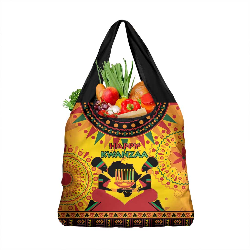 Afro-Americans Kwanzaa Grocery Bag African Pattern