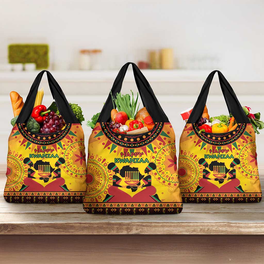 Afro-Americans Kwanzaa Grocery Bag African Pattern