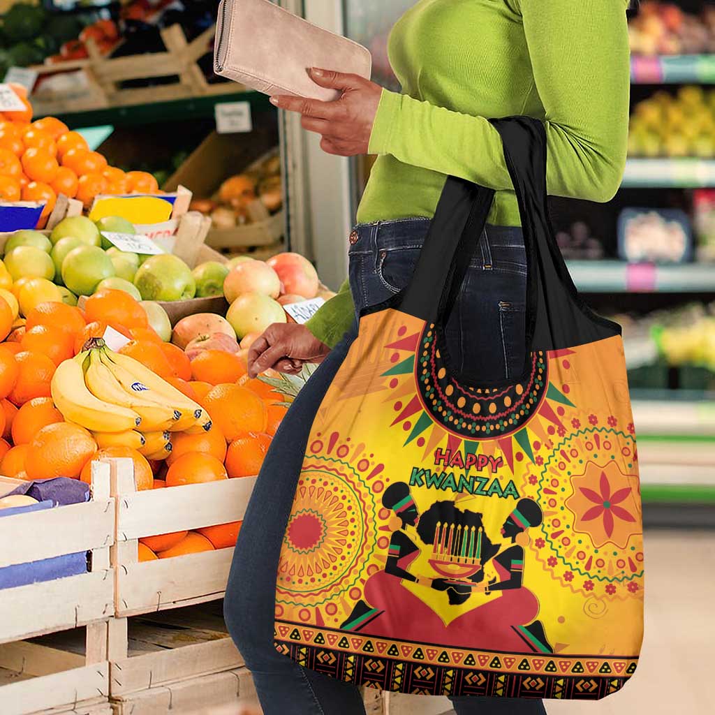 Afro-Americans Kwanzaa Grocery Bag African Pattern