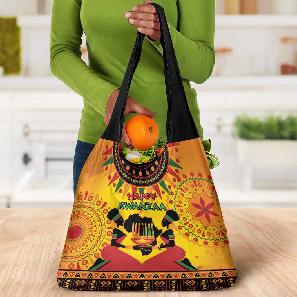 Afro-Americans Kwanzaa Grocery Bag African Pattern