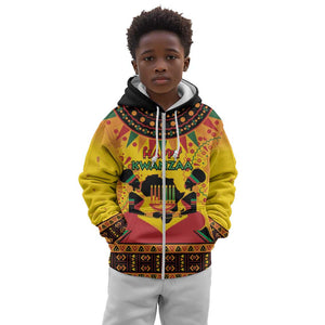 Afro-Americans Kwanzaa Kid Hoodie African Pattern