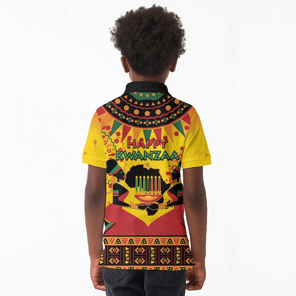 Afro-Americans Kwanzaa Kid Polo Shirt African Pattern
