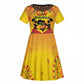 Afro-Americans Kwanzaa Kid Short Sleeve Dress African Pattern