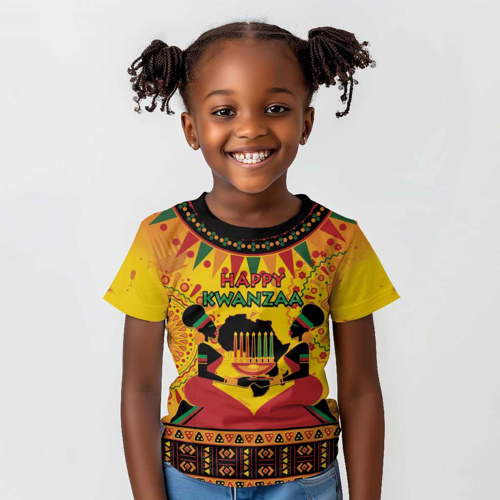 Afro-Americans Kwanzaa Kid T shirt African Pattern