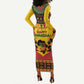 Afro-Americans Kwanzaa Long Sleeve Bodycon Dress African Pattern LT15