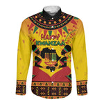 Afro-Americans Kwanzaa Long Sleeve Button Shirt African Pattern