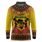 Afro-Americans Kwanzaa Long Sleeve Polo Shirt African Pattern