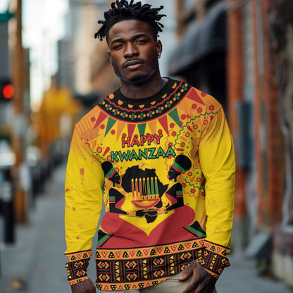 Afro-Americans Kwanzaa Long Sleeve Shirt African Pattern