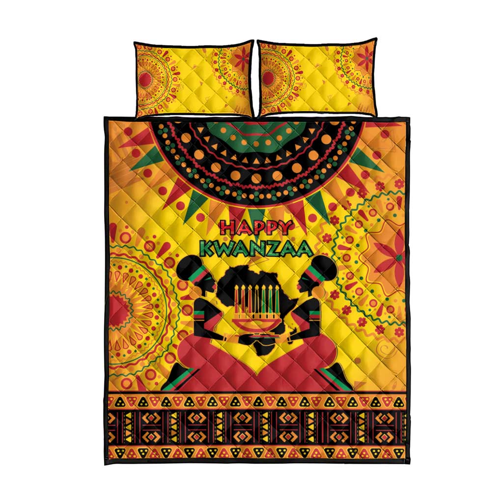 Afro-Americans Kwanzaa Quilt Bed Set African Pattern