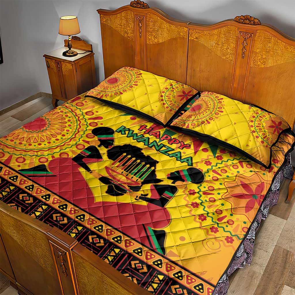 Afro-Americans Kwanzaa Quilt Bed Set African Pattern