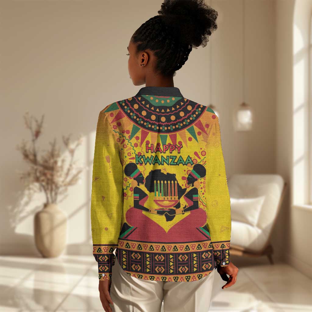 Afro-Americans Kwanzaa Women Casual Shirt African Pattern LT15