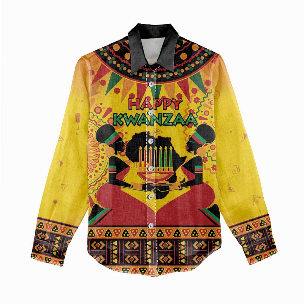 Afro-Americans Kwanzaa Women Casual Shirt African Pattern LT15