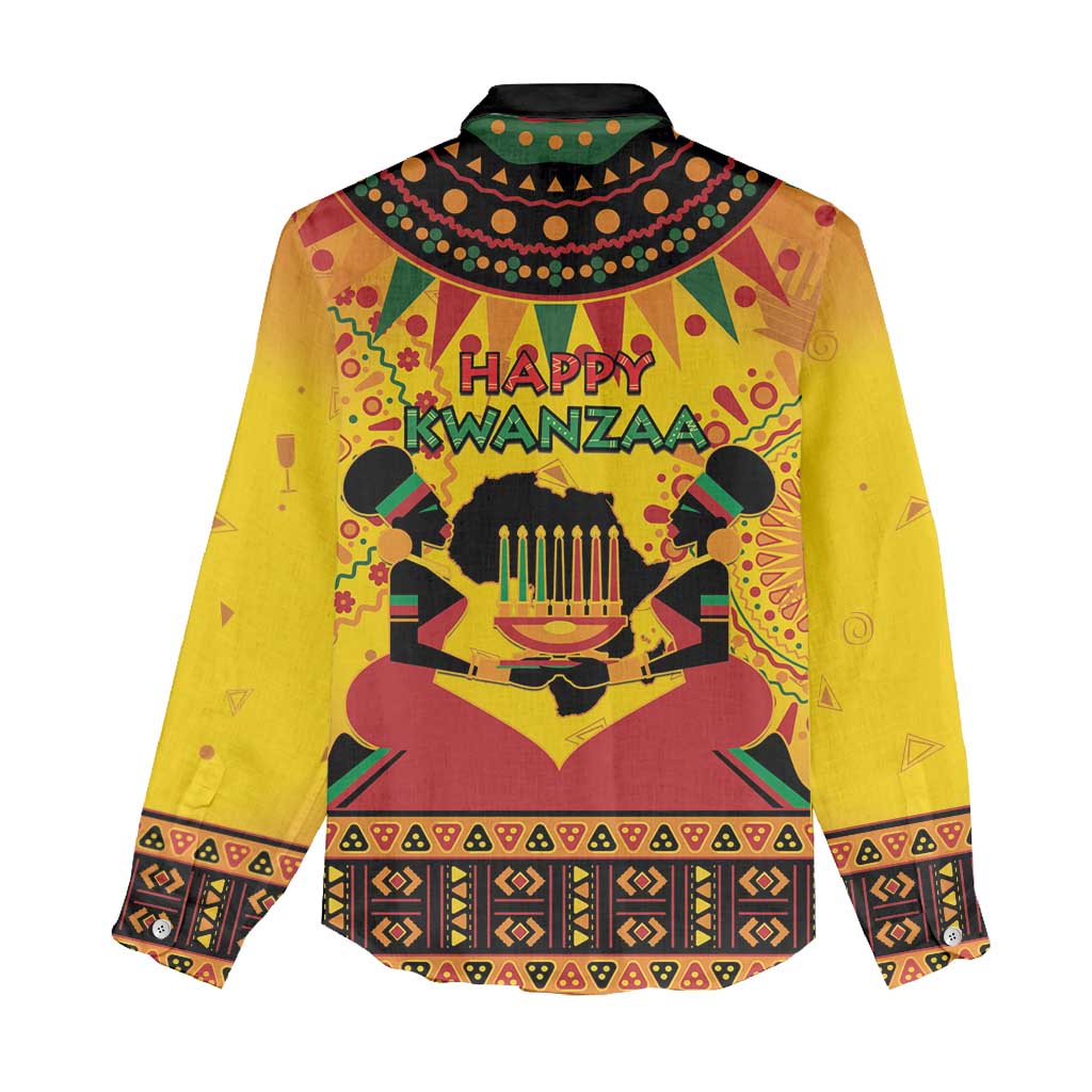 Afro-Americans Kwanzaa Women Casual Shirt African Pattern LT15