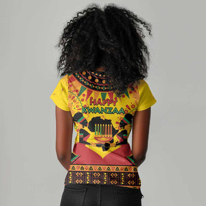 Afro-Americans Kwanzaa Women V-Neck T-Shirt African Pattern