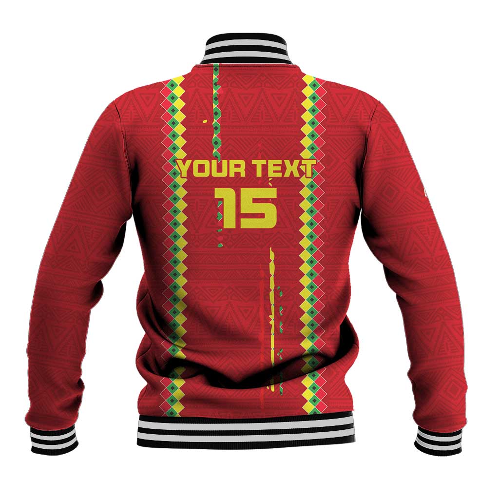 Custom Guinea Bissau Football Baseball Jacket Go Djurtus - African Pattern