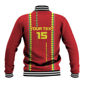 Custom Guinea Bissau Football Baseball Jacket Go Djurtus - African Pattern