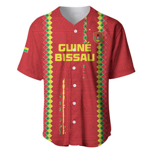 Custom Guinea Bissau Football Baseball Jersey Go Djurtus - African Pattern