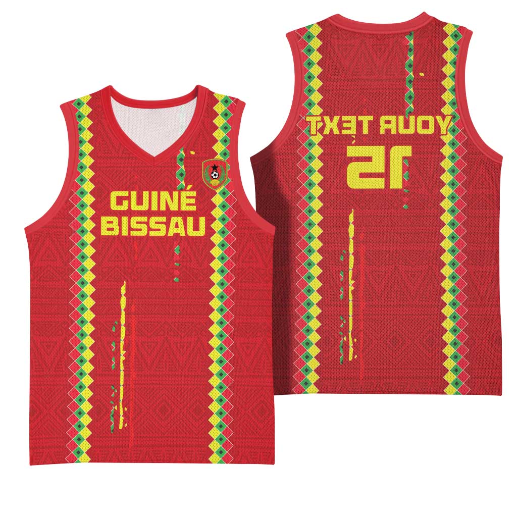 Custom Guinea Bissau Football Basketball Jersey Go Djurtus - African Pattern - African Pride