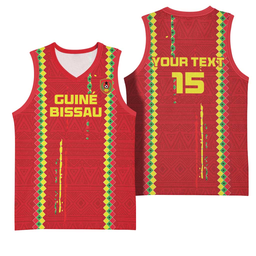 Custom Guinea Bissau Football Basketball Jersey Go Djurtus - African Pattern LT15