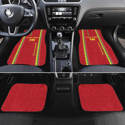 Custom Guinea Bissau Football Car Mats Go Djurtus - African Pattern