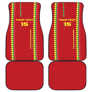 Custom Guinea Bissau Football Car Mats Go Djurtus - African Pattern