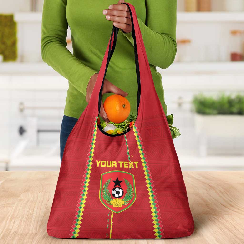 Custom Guinea Bissau Football Grocery Bag Go Djurtus - African Pattern